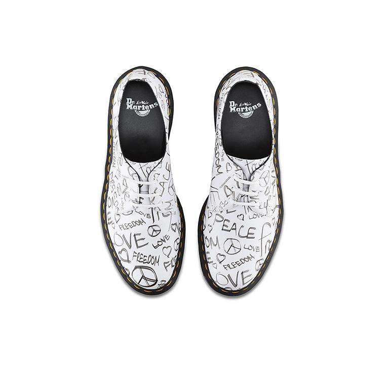 Dr. Martens 1461 Низкие кожаные туфли на плоской подошве Женская обувь Белый 24434101
