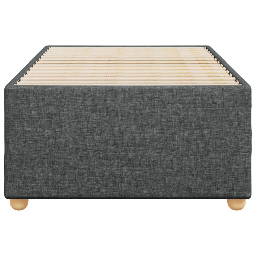 Bed Frame without Mattress Dark Grey 80 x 200 cm Fabric