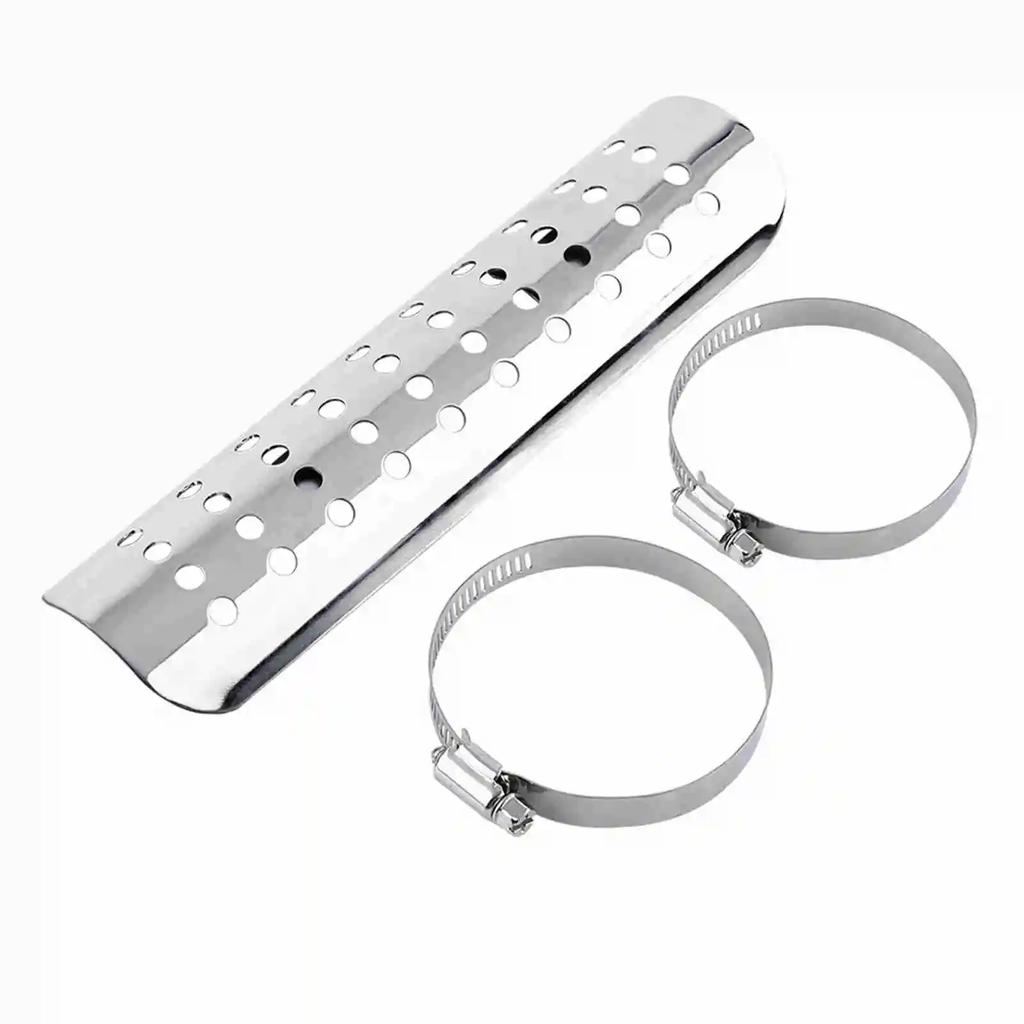 Universal Motorcycle Hole Heat shield Straight Exhaust Pipe Cover