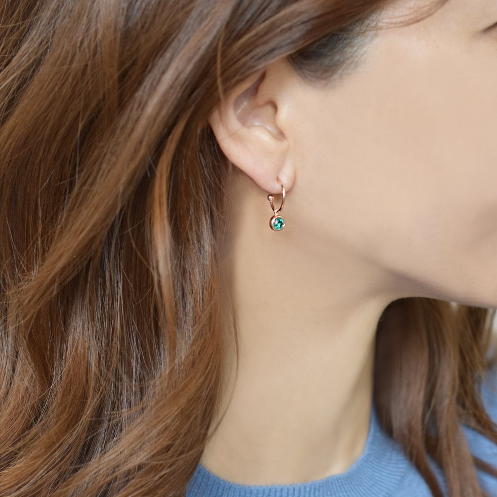 Tiny Stone Drop Earrings