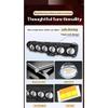 6 Lens Motorcycle LED Spotlight Dual Color Hi/Low Beam Fog Lamps for Car Trucks SUV UTV 12V 24VMini Lens Headlight Driving Light