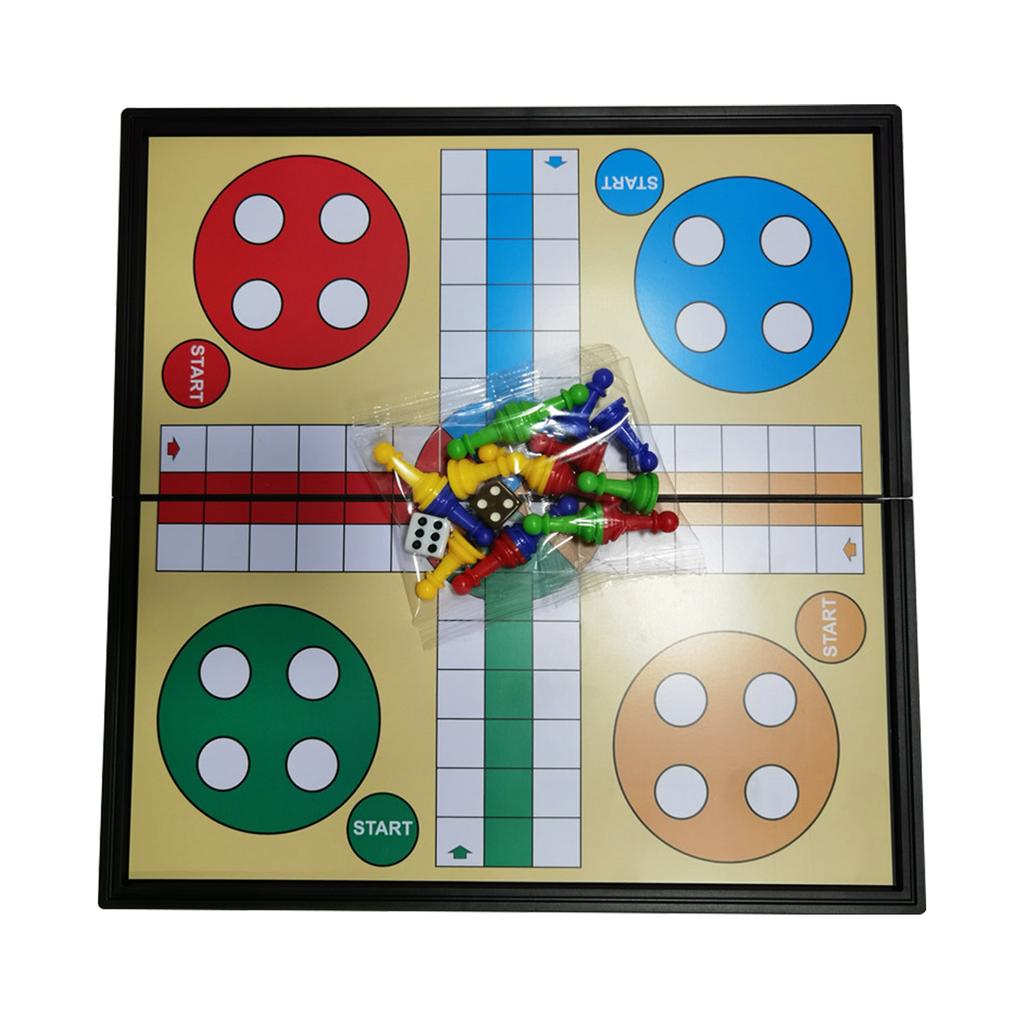 Portable Magnetic Ludo Board Games Folding Flight Game Flying Chess Entertainment Educational Gift for Children