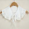 Women Shirt Detachable Collars Girls White Lapel Fake False Collar Bowknots Necklace Choker Blouse Tops Neck Shawl
