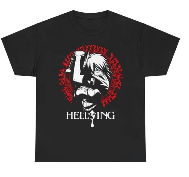 Унисекс Аниме футболка Hellsing Ultimate Серас Виктория, ГОРЯЧИЙ стиль футболки лучший