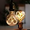 TIANFAN Vintage Led Bulb G95/G30 Edison Bulb 4W Dimmable 220V 110V E26 E27 Heart Filament Decorative Light Bulb Yellow Warm