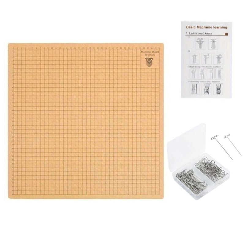Crafting Grid Board with Instruction Lightweight Project Pad for String Projects Reusable and Handy Braiding Board