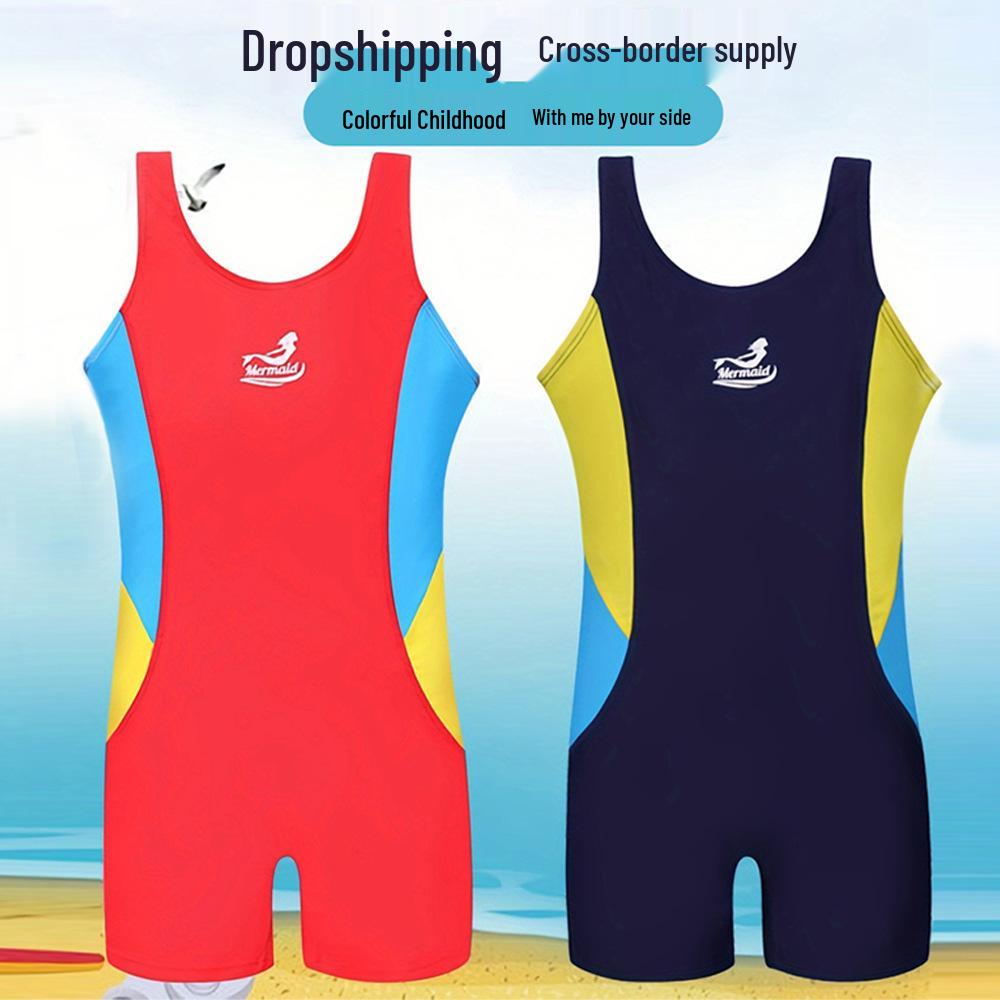Girls' Sun Protection One-Piece Swimsuit: Quick-Dry, Professional Training Suit for Kids