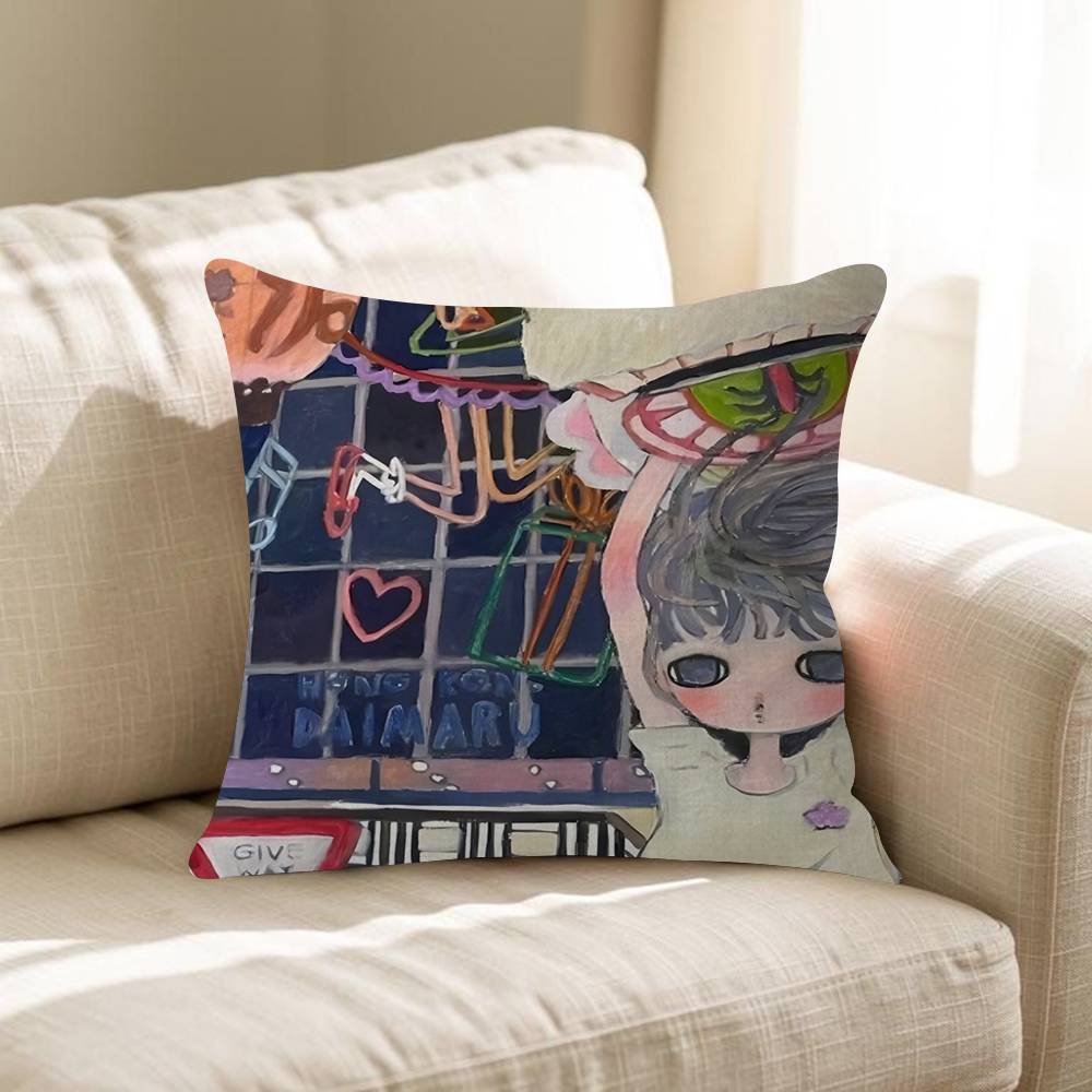 AAya TTakano Pop Art Cushion Cover Car Throw Pillow Case For Sofa Car Christmas Gift