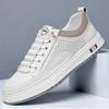 Fashion British Platform Leather Sneakers for Men Spring Autumn Soft-soled Men's Board Shoes Fashion Casual Outdoor Sports Shoes Male