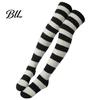 Casual Home Wear Socks Striped Plush for Women, Coral Fleece Winter Thermal Socks, Soft Thickened Cold Weather Knee High Stockings, Warm Sleeping And