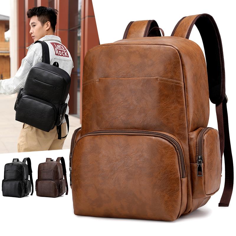 Высококачественный мужской рюкзак из искусственной кожи для подростков, дорожный рюкзак, школьная сумка, мужская деловая сумка для ноутбука