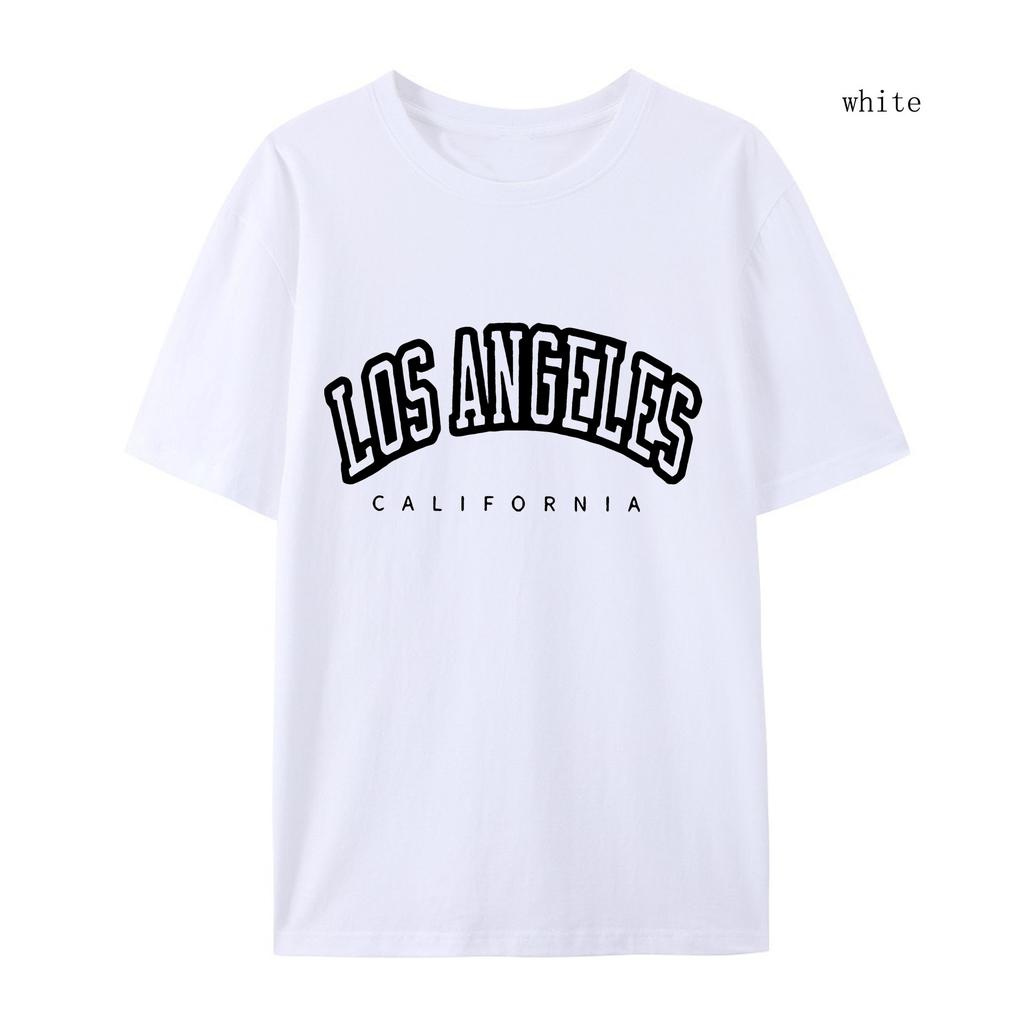 Женская футболка с рукавом большого размера Лос-Анджелес Печать Женская футболка Зимняя свободная футболка высокого качества Футболка с буквенным принтом