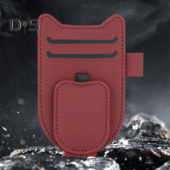 Универсальный зажим для козырька, многофункциональный автомобильный органайзер для солнцезащитных очков, магнитный держатель из искусственной кожи для большинства транспортных средств