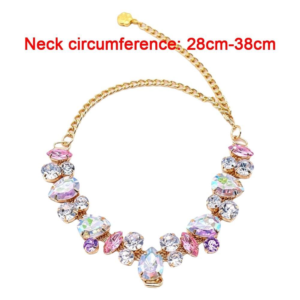 Stainless Steel Pet Necklace Adjustable Dog Collar Luxury Diamond Collar For Cats