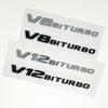 wlscf9 3D ABS V8 Biturbo Car Emblem Fender Badge Decal for C63S E63 CLS63 - Sticker Accessory for Enhanced Vehicle Identification
