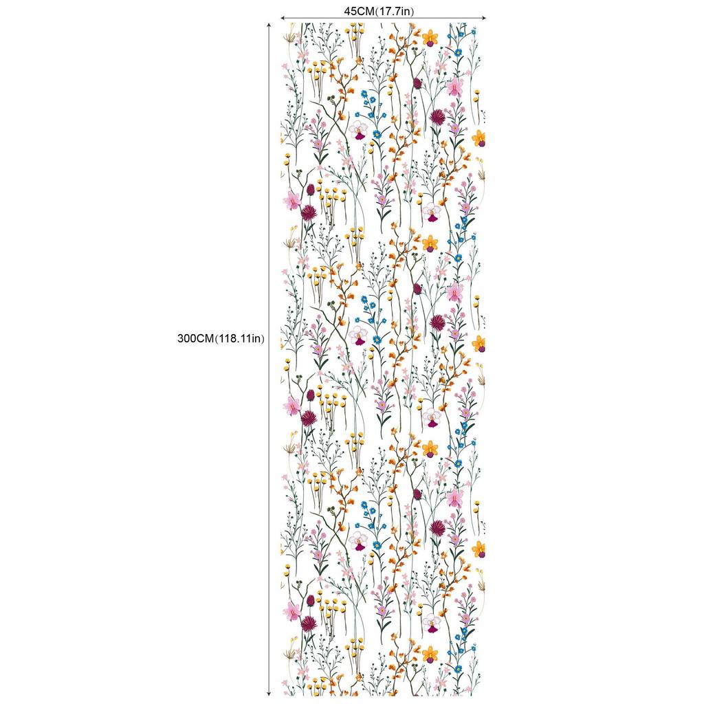 Съемные самоклеящиеся обои для гостиной и спальни (45 см * 300 см Терраццо с акварельными цветами