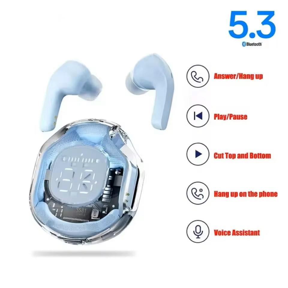 T8 PRO Tws Bluetooth Наушники Прозрачные с LED Цифровым Дисплеем Беспроводные Внутриканальные Наушники Для Xiaomi Huawei iPhone Наушник