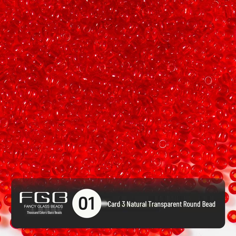 Thousand Colors 3mm Transparent Glass Seed Beads: Non-Fading DIY Jewelry Accessories