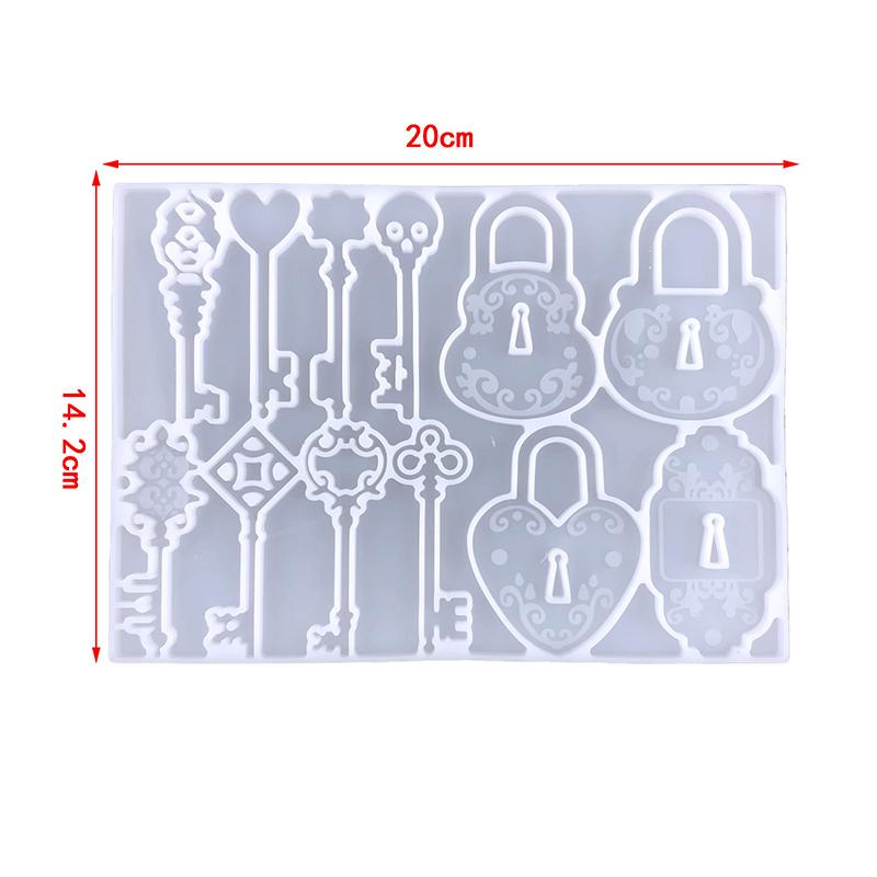 Новый ключевой замок, силиконовая ювелирная смола, эпоксидная форма, кулон, брелок, литейная форма