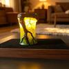 Glowing Night Light Forest Tree Silhouette Desk Lamp Candle Holder Table Lamp  Halloween