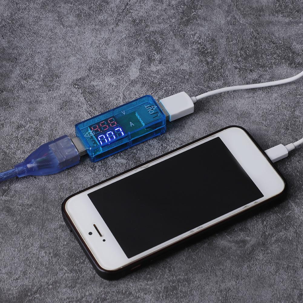 USB Color LCD Voltmeter Ammeter Current Meter Multimeter r USB Tester (Blue)