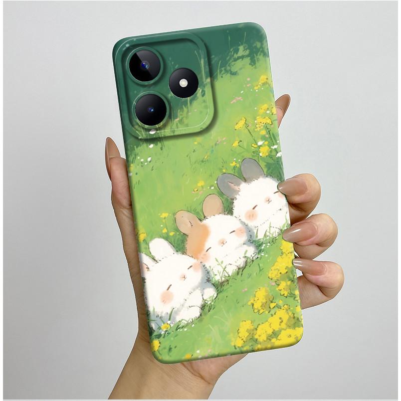Чехол для Realme C51 C53 RMX3830 RMX3760 Красивый Цветок Полностью Задняя Крышка для RealmeC51 C53 C61 C63 C 51 S Мягкий Силикон Funda
