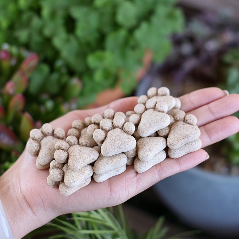 20pcs Landscaping Flowerpot Decoration Resin Cat Claw Ornaments Cat Paw Stepping Stones Pathways