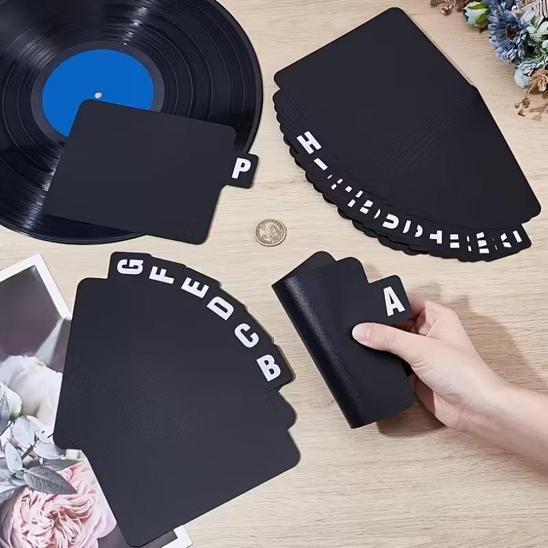 26 шт. Разделители для органайзера для CD/DVD/виниловых пластинок, алфавитные от A до Z, разделитель для хранения файлов для музыкальных альбомов, офиса, дома, экономящий место