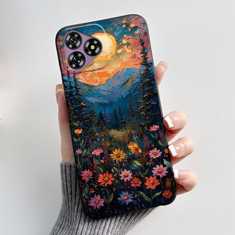 Для Oukitel C53 Чехол Роскошный Милый Кролик с Сердечками Смешной Черный Мягкий Силиконовый ТПУ Защитный Чехол для Телефона Для OukitelC53 C 53 Задняя Крышка