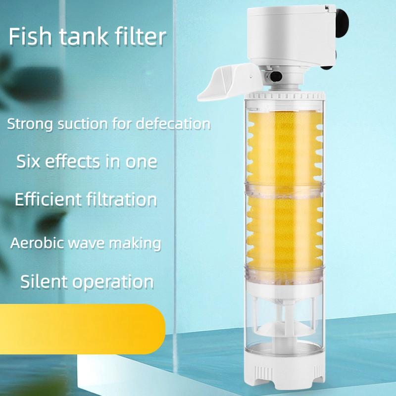 Фильтр для аквариума бесшумный три в одном встроенный погружной насос фильтрующее оборудование аквариумный фильтр