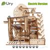 Ury 3D Wooden Puzzle Marble Run Set Track Device Mechanical Manual Model Science High Difficulty Maze Ball Assembly Toy