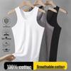 Men's 100% Cotton Sleeveless Racerback Tank Top for Summer Fitness
