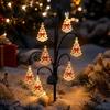 Solar Tree Stake Lights Christmas Lights, Outdoor Waterproof LED Pathway Winter Garden Accents Lamps for Yard Lawn Patio, Holiday Landscape Decoration