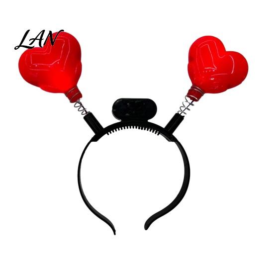 One-button Switch Hairband LED Star Headband with Spring, Light Up Wobble Hair Hoop Shape for Party Concert, Glowing Festival Prop Kids Adults,