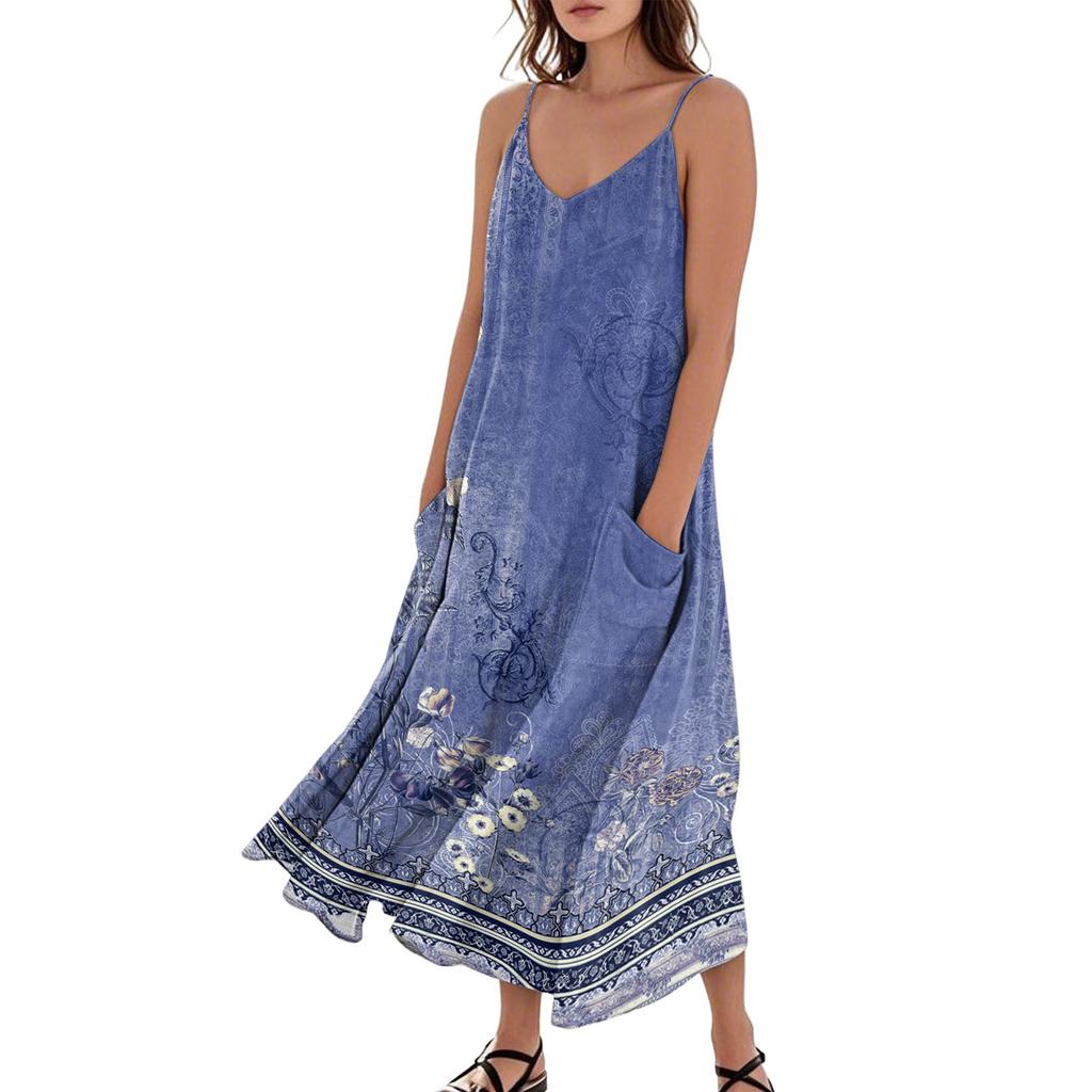 Women's Summer Dress Casual Loose Long Beach Vacation Dresses