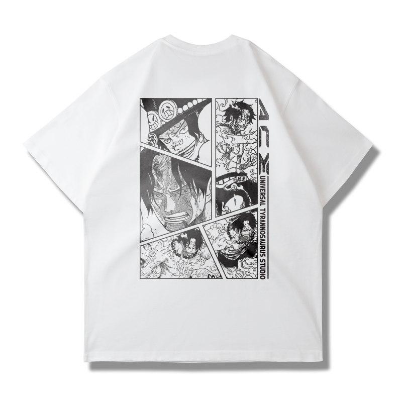 One Piece Graphic TShirt Luffy ACE Anime Tee Unisexs 2026 Summer Fashion Oversize Street Casual Y2K Tops Streetwear Clothing