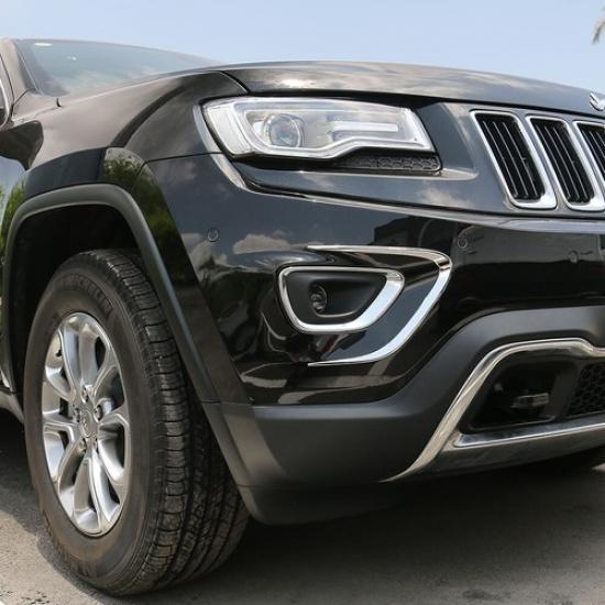 2 шт. Хромированная накладка на переднюю противотуманную фару для Jeep Grand Cherokee 2014-16