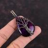 Подвеска Древо Жизни Фиолетовый Огненный Лабрадорит Медная Оплетка Подвеска с Драгоценным Камнем Подвеска Ручной Работы Украшения с Медной Оплеткой Подарок для Мамы