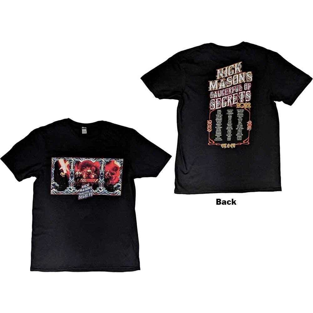 Nick Mason's Saucerful of Secrets Hokusai Wave European Tour 2022 T-Shirt Black