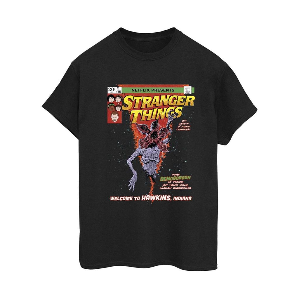 Netflix Womens/Ladies Stranger Things Comic Cover Cotton Boyfriend T-Shirt