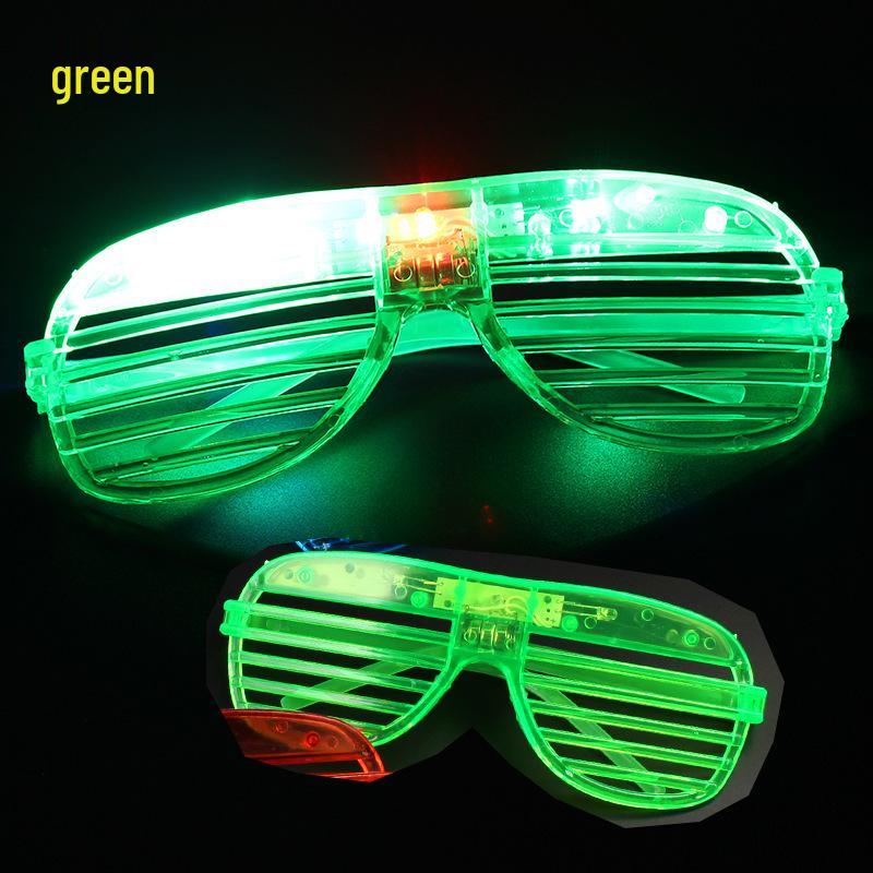 Светящиеся светодиодные мигающие диско-очки - Трехцветный атмосферный реквизит для KTV для взрослых