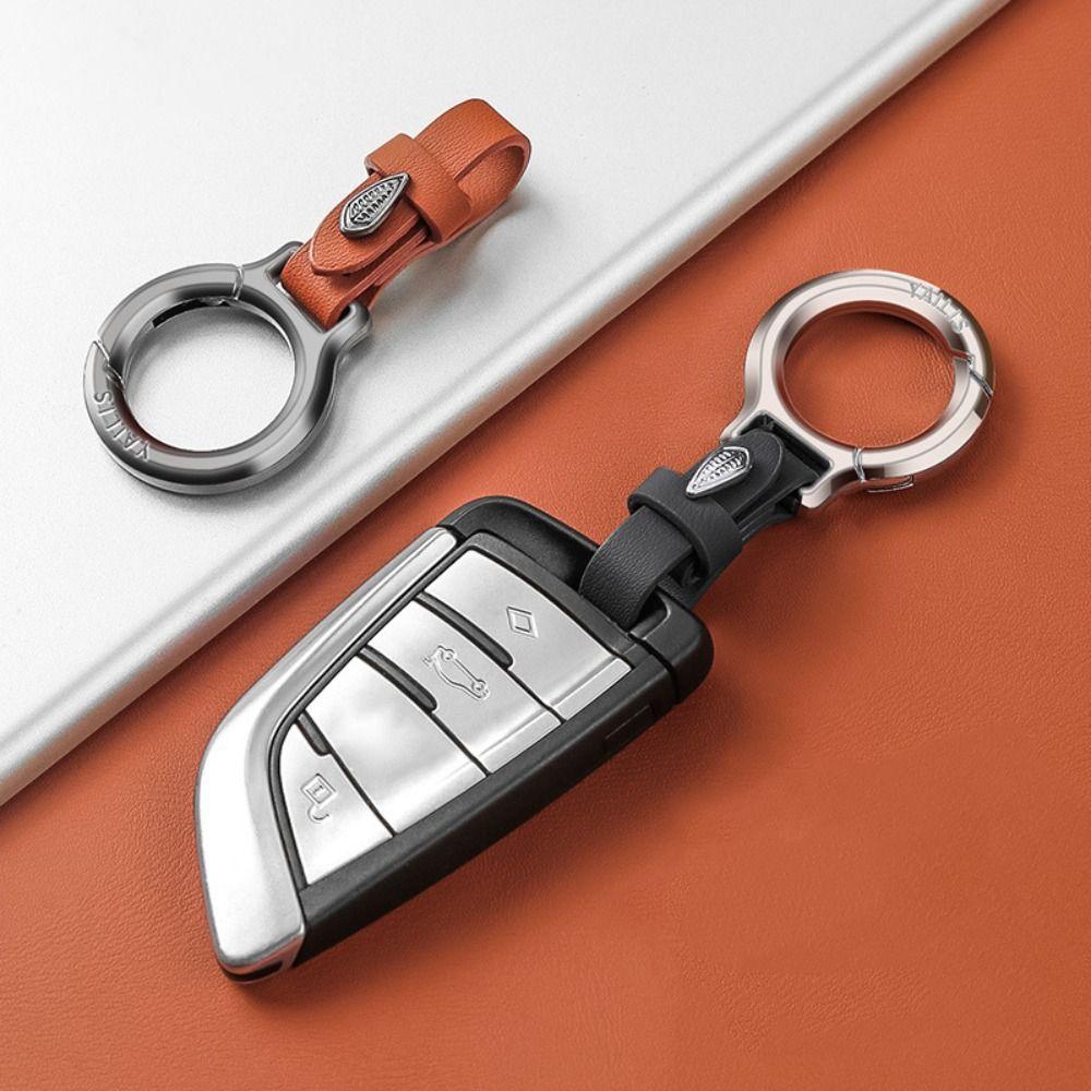Classic Waist Hanging Keychain PU Leather Keys Organizer Car Keychain Car Auto Accessories