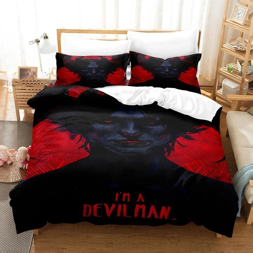 Devilman Crybaby Постельный комплект Мальчики Девочки Полуторный Двуспальный Размер Пододеяльник Наволочка Кровать Мальчики Взрослые Мода Домашний Текстиль