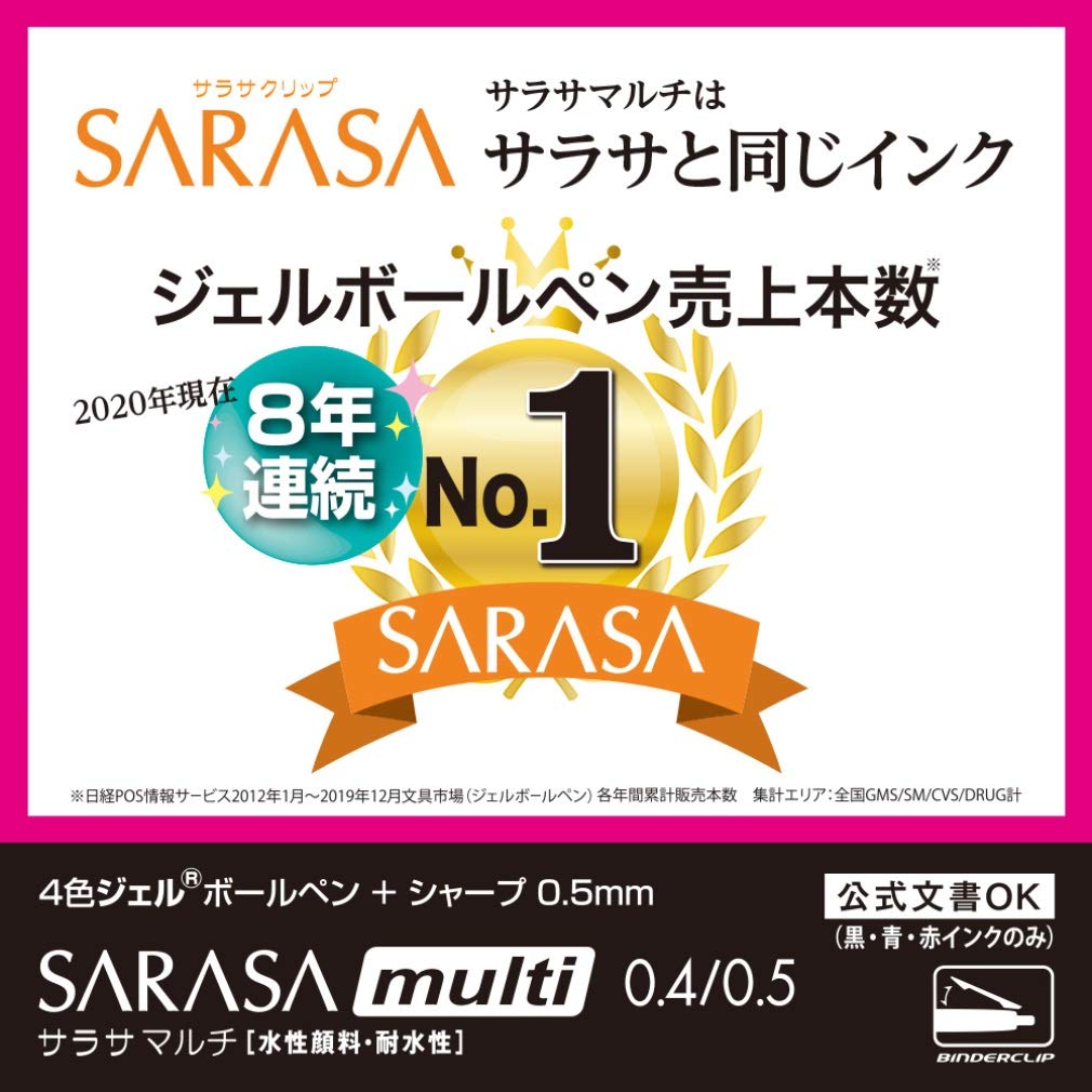 Zebra Многофункциональная ручка 4 цвета + механический карандаш Sarasa Multi 0.5 Сине-зеленый P-J4SA11-BG