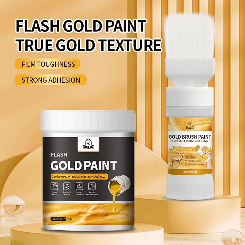 Water based gold foil paint, gold powder paint, gold art paint, gold paint, gold foil brush paint