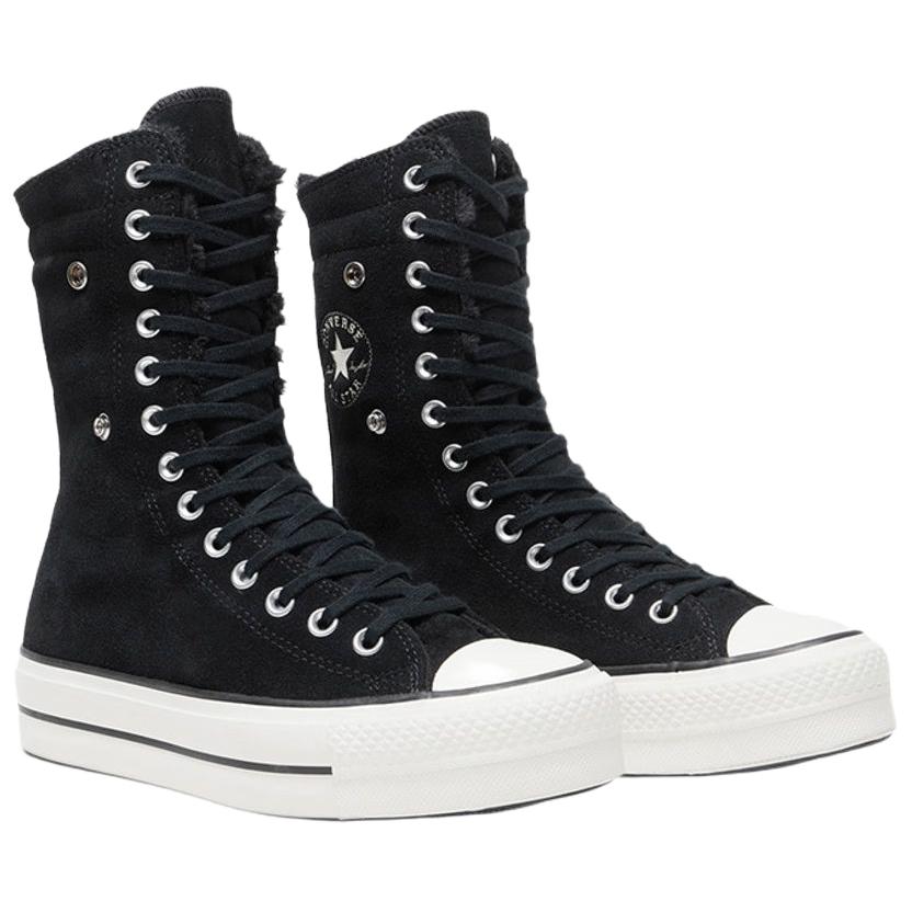 Converse Женские кроссовки All Star Fold Over Lift Hi Черные A15229C