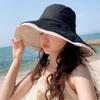 Versatile Women Sun Hat Broad-edged Bucket Hat Practical Double-sided Wear Fisherman's Hat  Beach