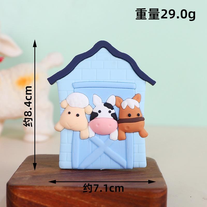 Cartoon Farm Birthday Party Decoration Cute Cow Pig Cake Topper Banner Paper Gift Bags Farm Theme Party DIY Supplies Kids Favors