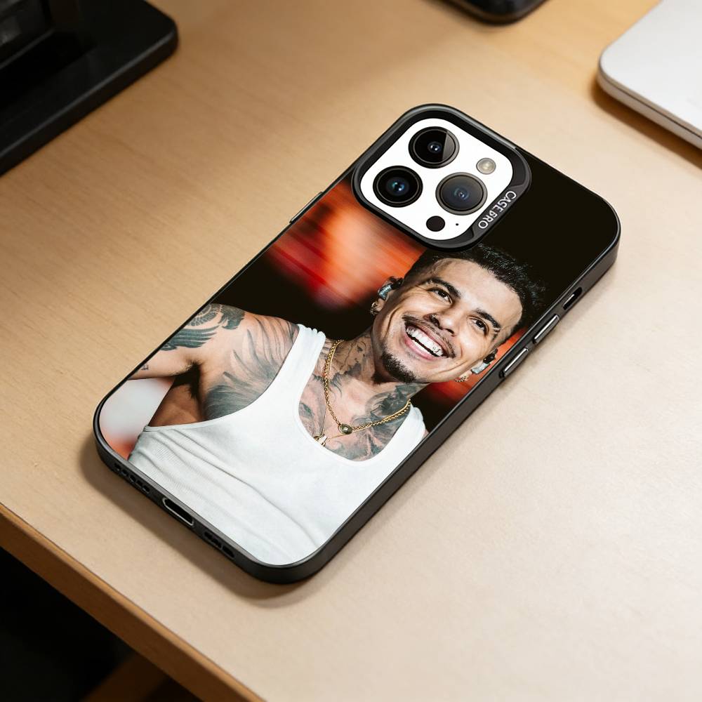 Чехол для телефона с изображением певца Rauw Alejandro-RA для iPhone 17,16,15,14,13,12,11 Plus,Pro Max,XS, Цветной Серебристо-Черный