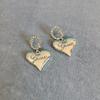 1Pair Trendy Heart Metal Drop Earrings For Women Girls Korean Style Big Love Heart Letter G Studs Earring Jewelry Gift